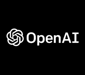 the openai logo on a black background